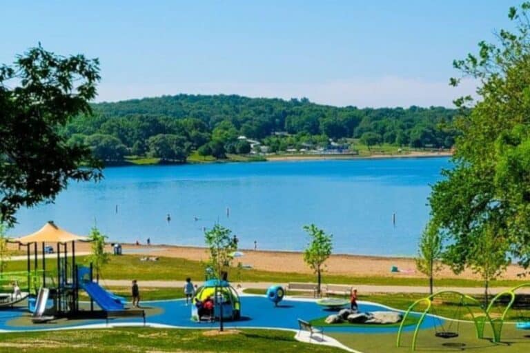 beach at kensington Metropark, a great detroit beach