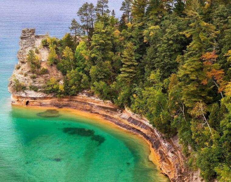 Pictured Rocks National Lakeshore in the Upper Peninsula 