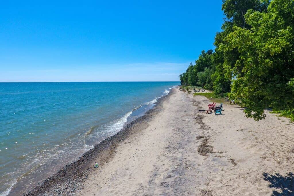 lake huron coast in lexington michigan