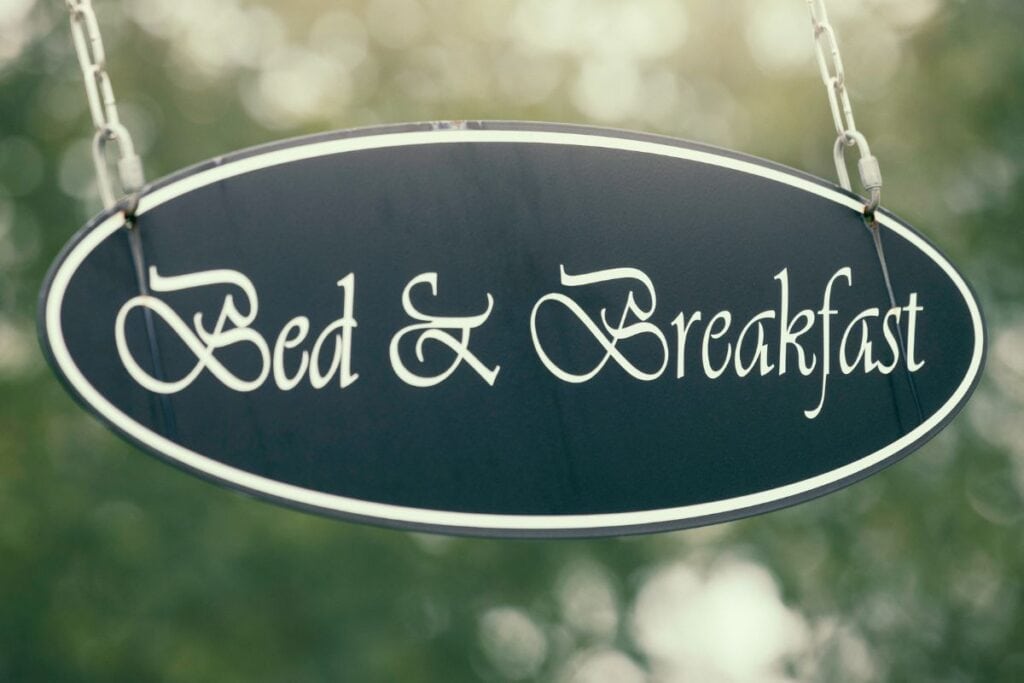 Sign for a Saugatuck bed and breakfast