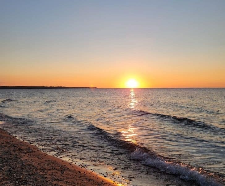 Sunt at Sleeping Bear near leland michigan