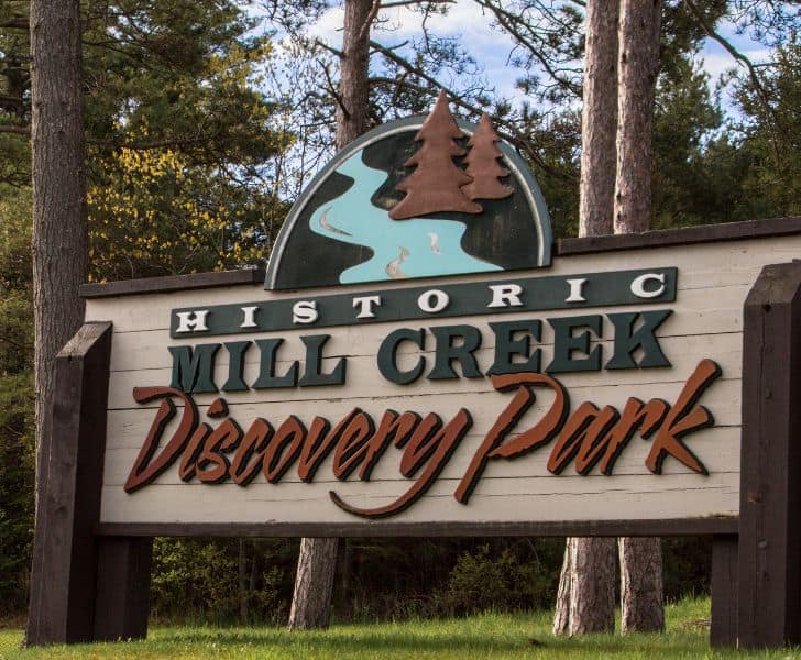 historic Mill Creek Park in Mackinaw City