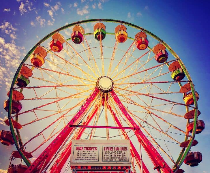 Ferris wheel at Michigan county fair and Michigan state fair 