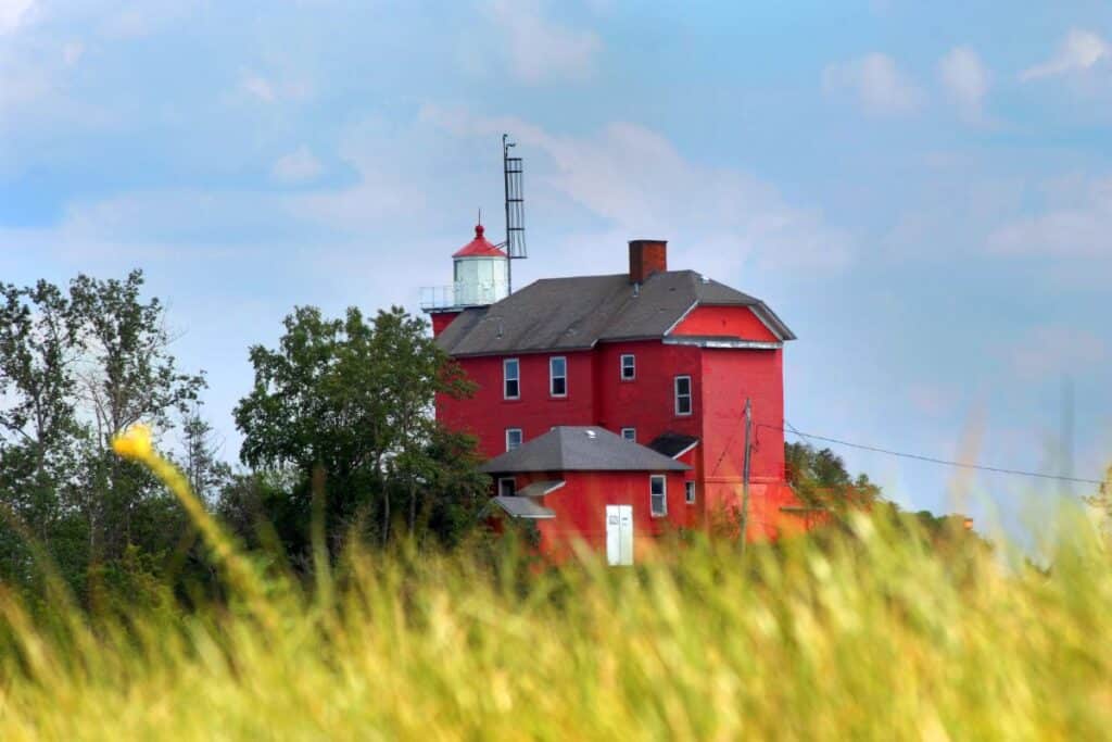 Marquette lighthouse on Lake Superior