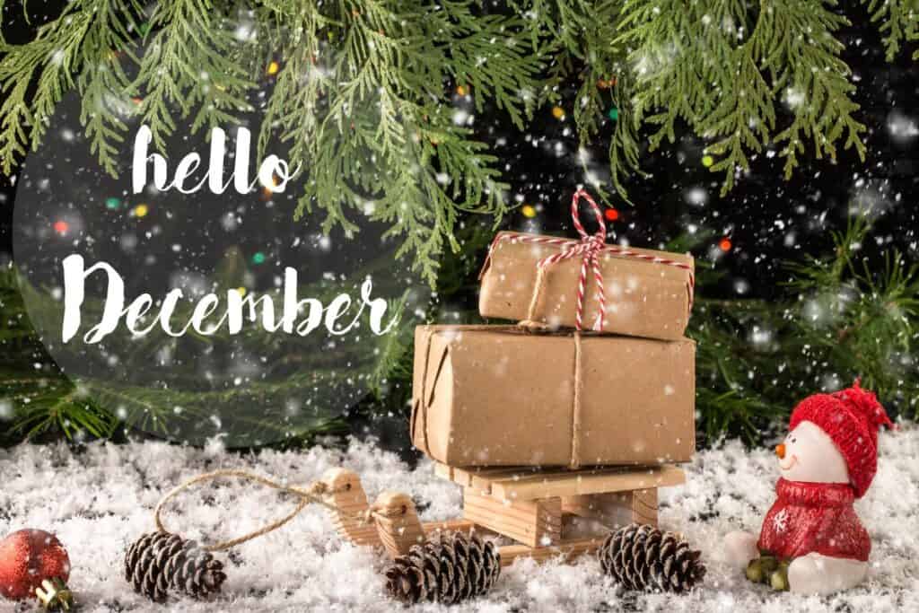December Michigan monthly calendar