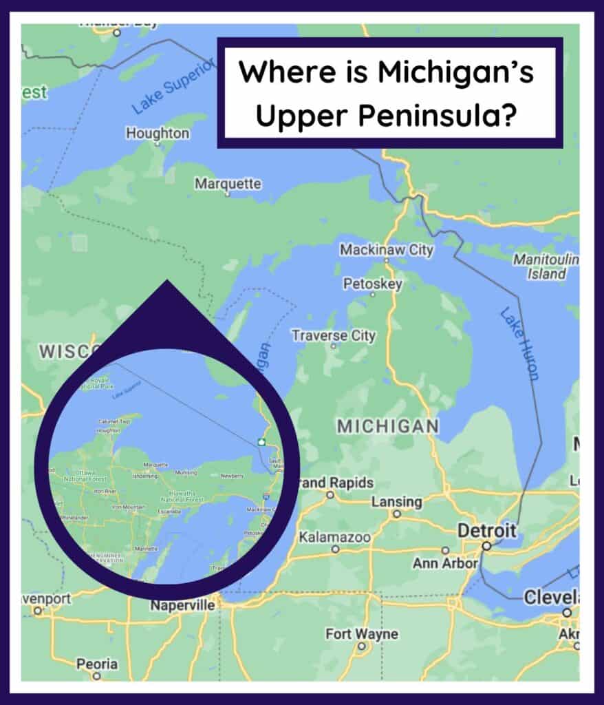 Map of Michigan's Upper Peninsula