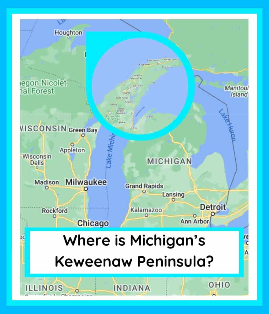 map of Michigan's Keweenaw Peninsula