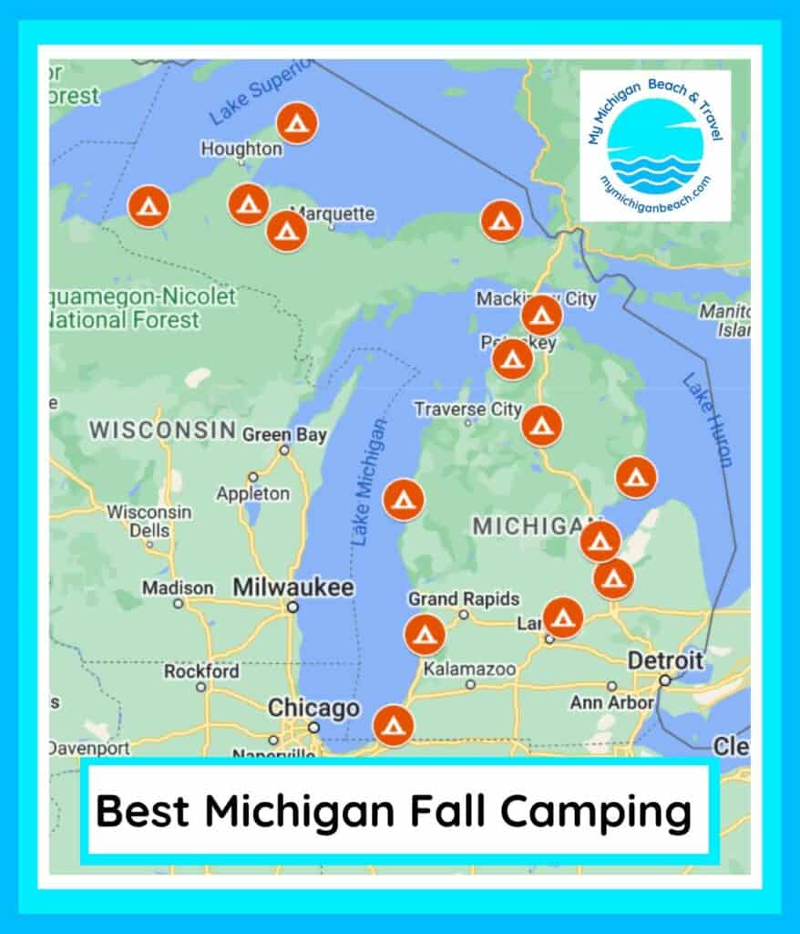 Michigan fall camping map