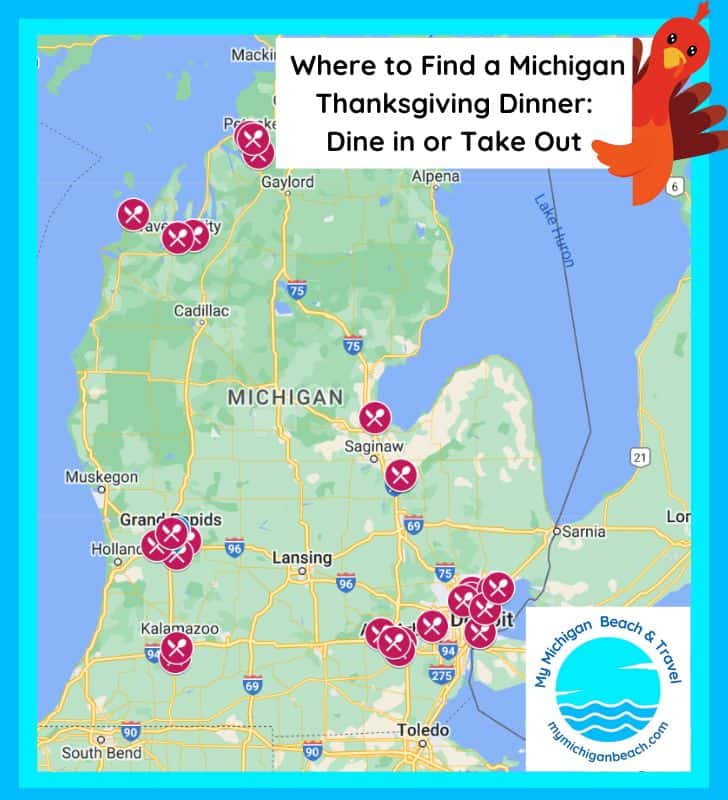 map of michiagn thanksgiving dinners 