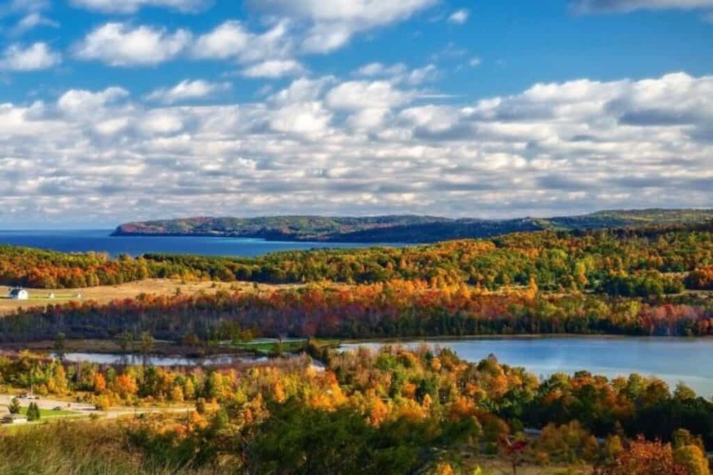 northern michigan lake in the fall