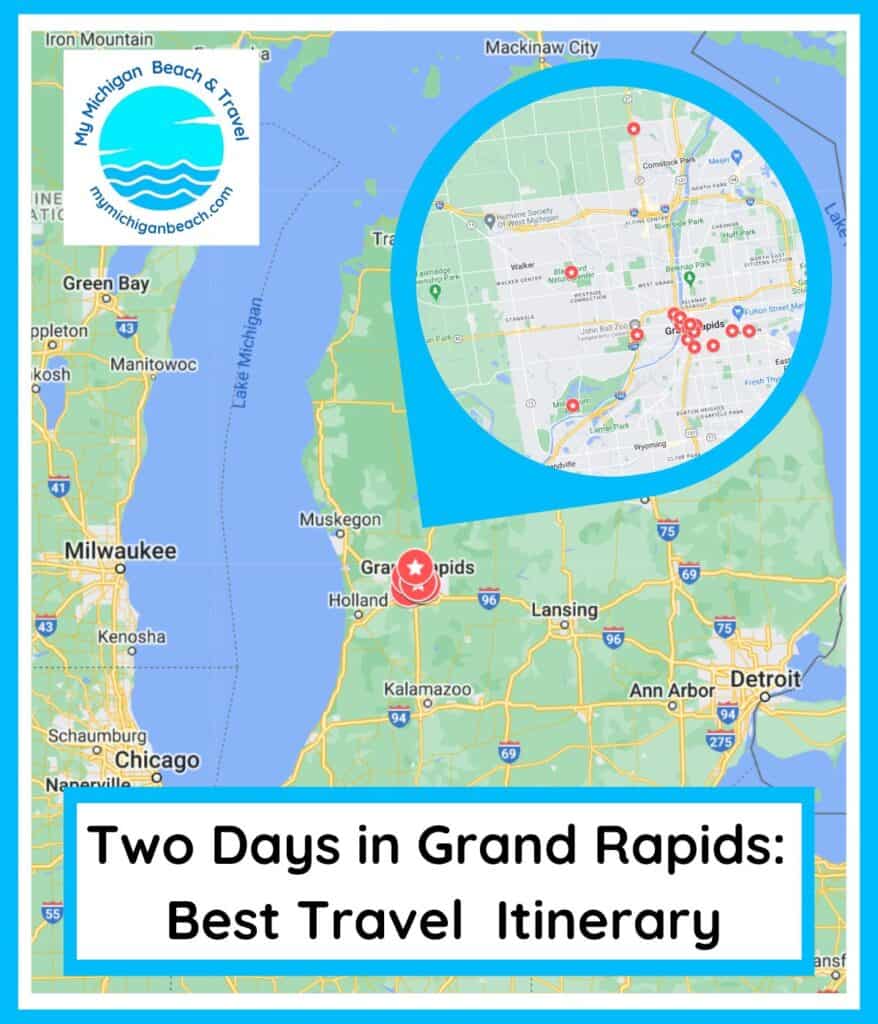 map of things to do in two days in grand rapids 
