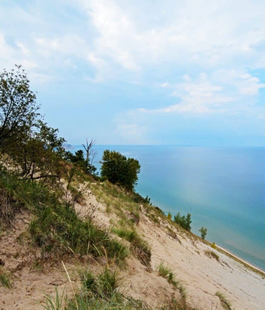 Sleeping Bear Dune Overlook in the fall