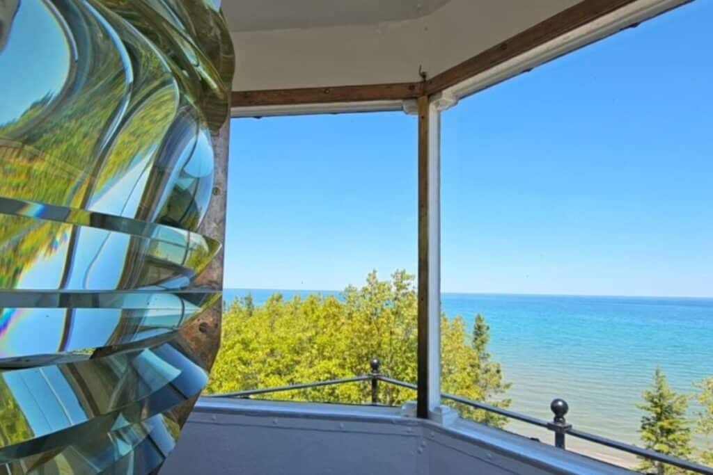 view from 40-mile point lighthouse. one of the lighthouses that you can sleep in