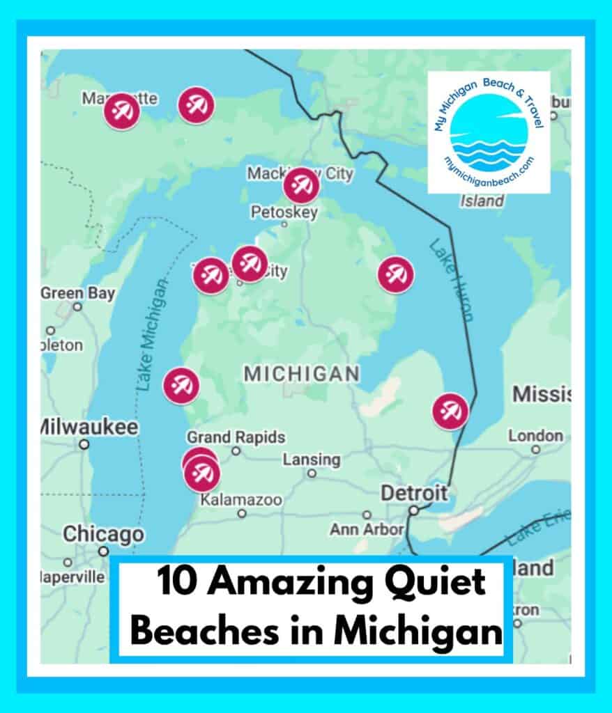 map of michigan quiet beaches
