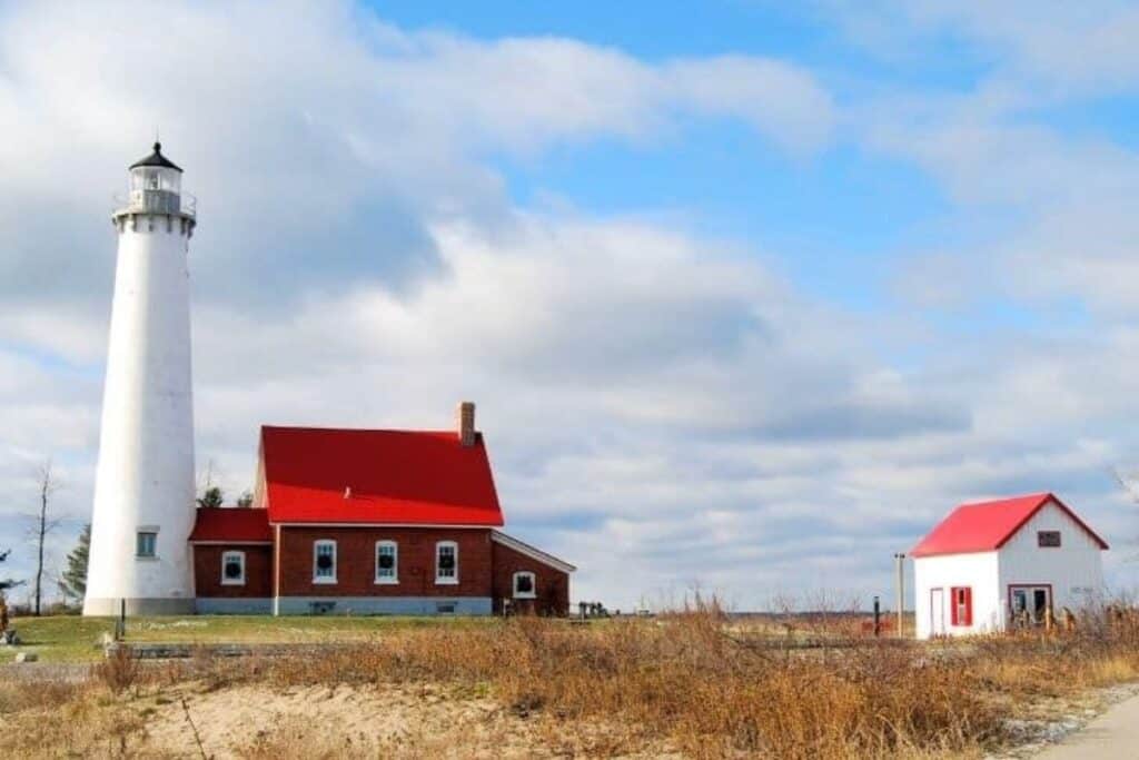 the lighthouse at Tawas Point State Park 