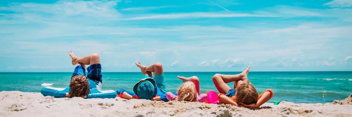 kids laying on a michigan