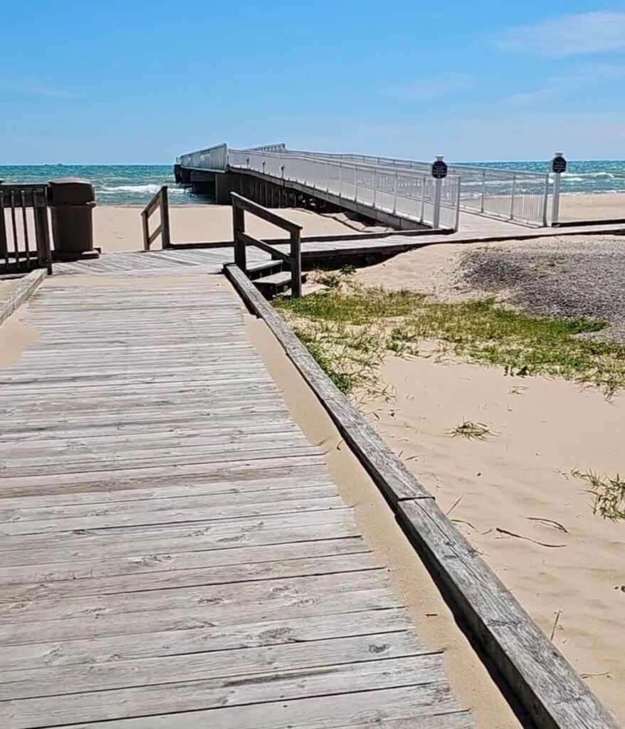 ada-accessible pier in oscoda michigan 