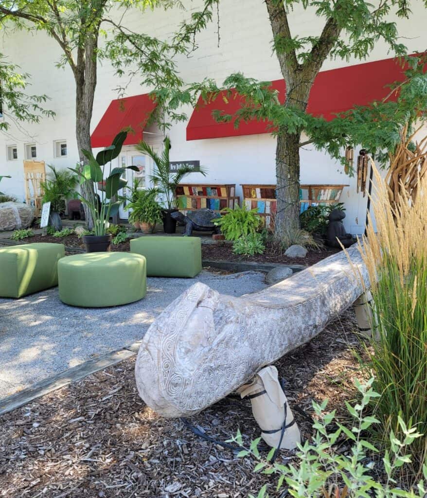 Sculpture garden in downtown New Buffalo