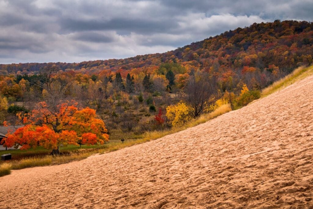 Sleeping Bear Dunes in the fall